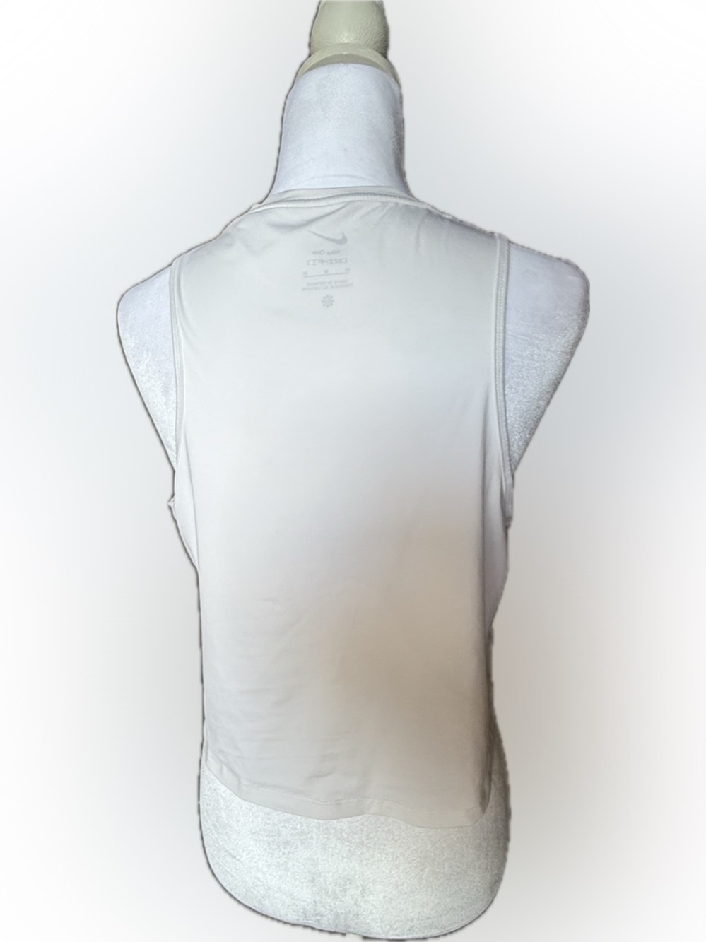 Nike One Dri-FIT Cream Crop Tank Top Size M - Picture 2 of 3